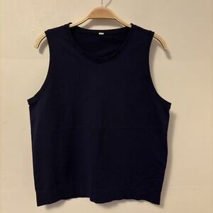 Athleta In Motion Sleeveless Tank Blue Large Activewear Training Gym